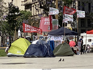 59 a0y. Argentina - Buenos Aires tour - demonstrators and protesters