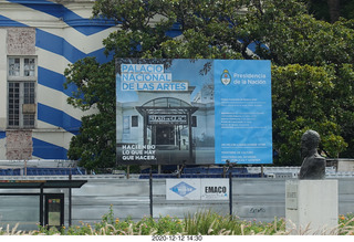 Argentina - Buenos Aires tour - Palacio Nacional de las Arts sign