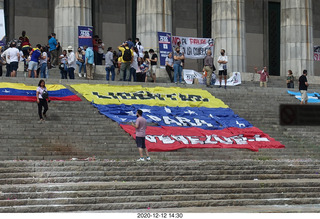 272 a0y. Argentina - Buenos Aires tour - protest at museum