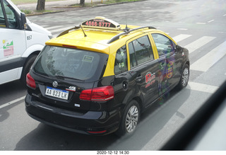 Argentina - Buenos Aires tour - dented taxi cab