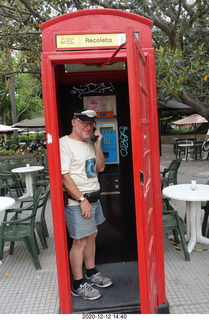 Argentina - Buenos Aires tour - telephone booth + Adam