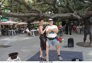 318 a0y. Argentina - Buenos Aires tour - tango dancers + Adam