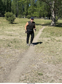 Argentina Eclipse Day - Adam running at the site