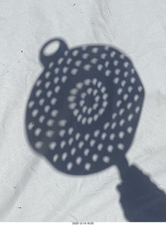 8 a0y. Argentina Eclipse Day - colander with crescents