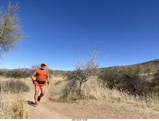 NH2T hike Browns Ranch - Adam running