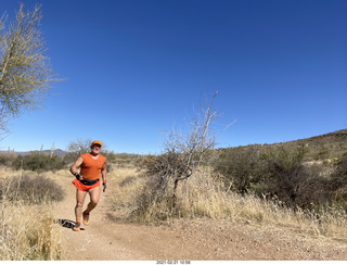 3325 a10. NH2T hike Browns Ranch - Adam running