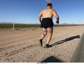 NH2T hike Browns Ranch - Adam running