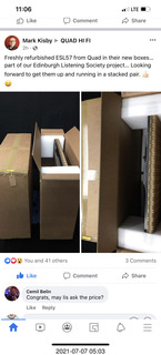 Quad ESL packed in a box