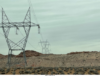 52 a18. drive to Marble Canyon - power lines