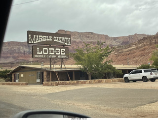 drive to Marble Canyon - power lines