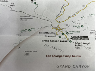 154 a18. Grand Canyon North Rim - map