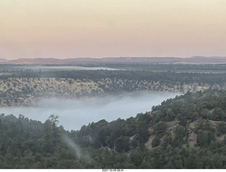 drive to Bryce Canyon - fog