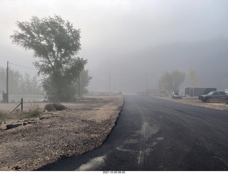 drive to Bryce Canyon - fog