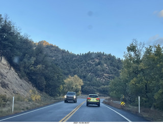 drive to Bryce Canyon - fog