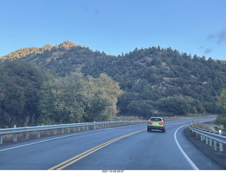 drive to Bryce Canyon - fog