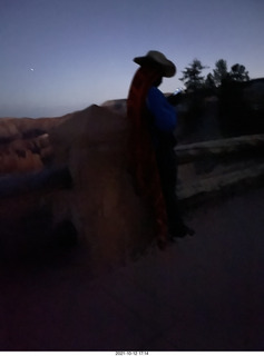 273 a18. Bryce Canyon person at night