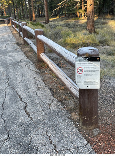 65 a18. Bryce Canyon Lodge sign - Keep Wildlife Wild