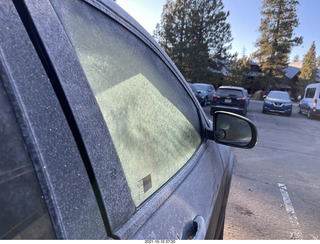 Bryce Canyon Lodge - frost on the Jeep