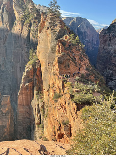 39 a18. Zion National Park - Scout Landing - Angels Landing hikers