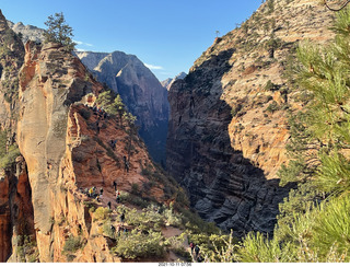 49 a18. Zion National Park - Scout Landing - Angels Landing hikers