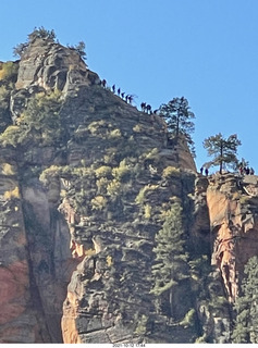 68 a18. Zion National Park - Scout Landing - Angels Landing hikers