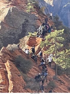 69 a18. Zion National Park - Scout Landing - Angels Landing hikers