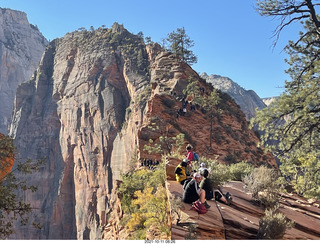 73 a18. Zion National Park - Scout Landing - Angels Landing hikers