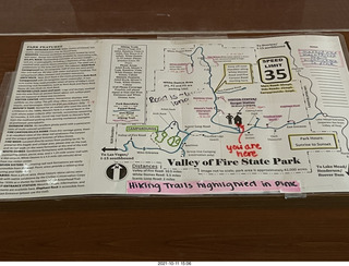 268 a18. Valley of Fire State Park in Nevada - map