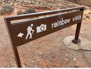 317 a18. Valley of Fire State Park - Nevada - Rainbow Vista sign