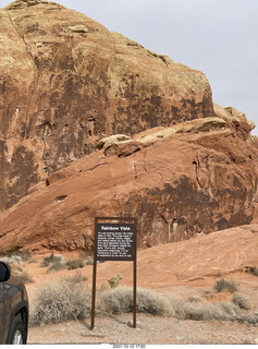 Valley of Fire State Park - Nevada - Rainbow Vista sign