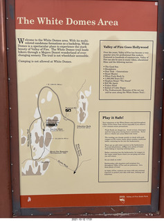 Valley of Fire State Park - Nevada - White Domes sign map