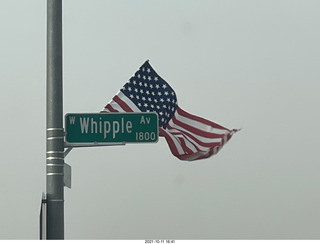 drive through Nevada - American flag