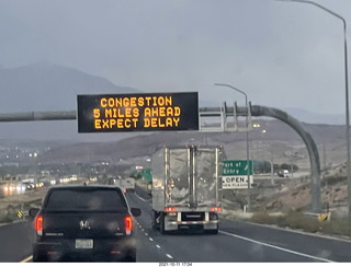 I-15 drive - congestion sign