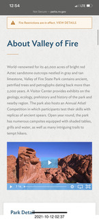 Valley of Fire web page