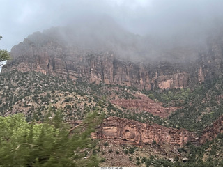 9 a18. Zion National Park in the rain and fog