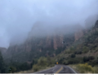 17 a18. Zion National Park in the rain and fog