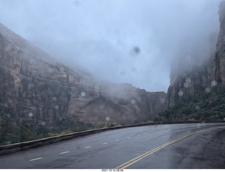 19 a18. Zion National Park in the rain and fog