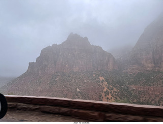 22 a18. Zion National Park in the rain and fog