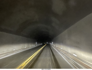 Zion National Park in the rain and fog - big tunnel