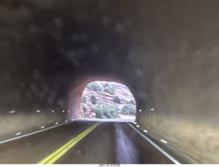 Zion National Park in the rain - small tunnel