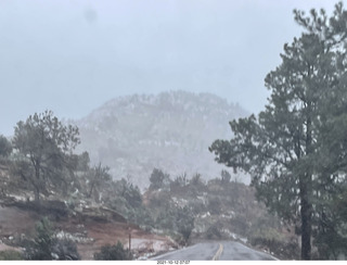 Zion National Park in the rain - small tunnel