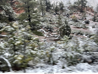 Zion National Park in the snow