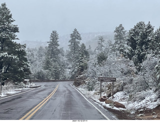 Zion National Park in the snow