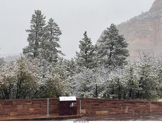 Zion National Park in the snow