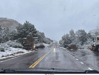 Zion National Park in the snow