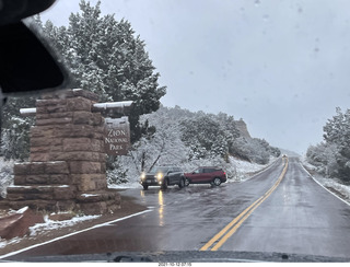 Zion National Park in the snow