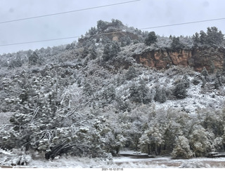 drive to Mount Carmel Junction on Route 9 in the snow