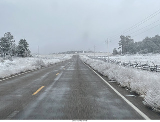 84 a18. drive to Mount Carmel Junction on Route 9 in the snow