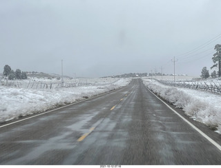 85 a18. drive to Mount Carmel Junction on Route 9 in the snow