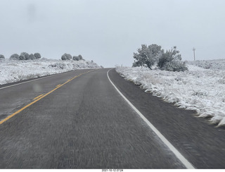 drive to Mount Carmel Junction on Route 9 in the snow